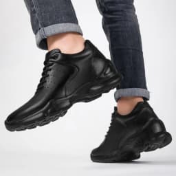 8CM Height Increase Men Cow Leather Oxford Casual Shoes Comfor Lightweight Non Slip Commuting Outdoor Elevator Sneakers Women