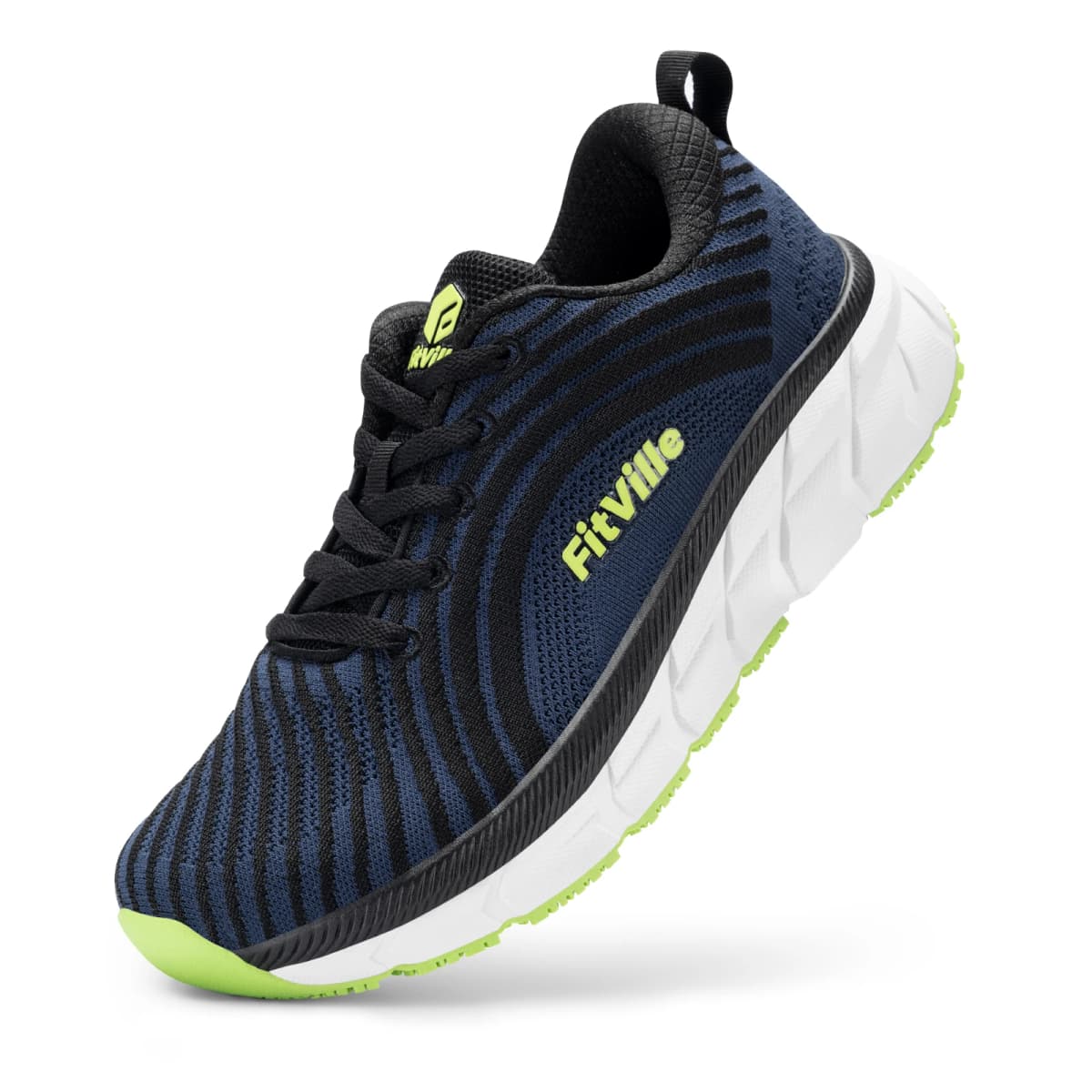 FitVille Men'S Shoes Wide Toe Box Cushioned Extra Wide Width Non Slip Running Shoe Comfortable Lightweight Sneakers For Fat Feet