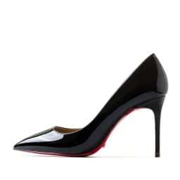 HLTINO Black Pointed Toe Red Bottom Heels Fashion Women Spring Summer Pumps Genuine Leather Shoes for Daily Party Women Shoes