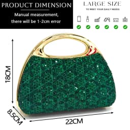 Chic Green Rhinestone Peep-Toe High Heel Sandals and Elegant Matching Bag Set for Women's Parties and Weddings - Italian Design