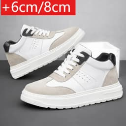 2026Mens Elevator Shoes Height Increase Invisible 6/ 8cm Sports Sneakers Elevate Taller Lift Leather Shoes