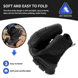 Comfortable Men's Safety Shoes Durable Men's Work Shoes Anti Smash Puncture Proof Factory Grade Outdoor Construction Footwear