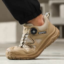 Breathable Men's Safety Shoes Work Sneakers Male Steel Toe Shoes Anti-Smash Anti Puncture Security Indestructible Shoes Non-slip