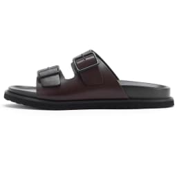 Men's Non-Slip Calf Leather Sandals Source Factory Slides Beach Slippers Outdoor Shoes Comfortable Breathable Summer Footwear