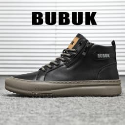 Bubuk Men's Fashion Outdoor Shoes, Trendy and Comfortable Mid-Top Design Ankle Boots, Suitable for Outdoor Hiking and Mountaineering, Men's Shoes for Business Casual and Work