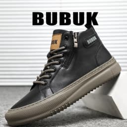 Bubuk Men's Fashion Outdoor Shoes, Trendy and Comfortable Mid-Top Design Ankle Boots, Suitable for Outdoor Hiking and Mountaineering, Men's Shoes for Business Casual and Work