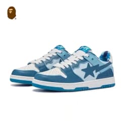A BATHING APE Men All Black Shark BAPESTA Casual Plarfom Shoes Unisex Women Slip-Resistant Outdoor Soft Walking Sneakers