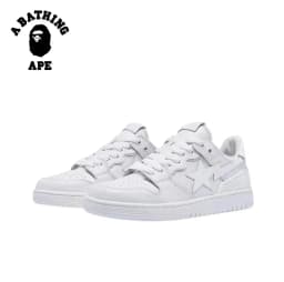 A BATHING APE Men All Black Shark BAPESTA Casual Plarfom Shoes Unisex Women Slip-Resistant Outdoor Soft Walking Sneakers
