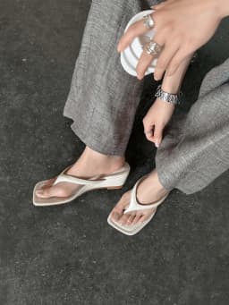 Krazing Pot Genuine Leather Mules Flip Flops Slingback Summer Shoes Concise Design Wedges Casual Fashion Women Outside Slippers
