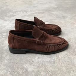 Dilalula 2026 Classic Genuine Leather Pleated Loafers Women French Style Low Heels Slip On Pumps Female Casual Shoes Plus Size