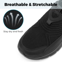 FitVille Men's Soes Extra Wide Slip-On Walking Shoes for Men Orthopedic Casual Sneakers with Arch Support for Plantar Fasciitis