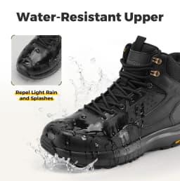FitVille Men's Boots Water Resistant Extra Wide Toe High-top Hiking Shoes for Men Non-Slip Outdoor Tactical Combat Military Boot