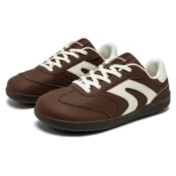 HOBIBEAR Wide Toe Shoes Unisex Artificial Leather Barefoot Sneakers Casual Retro Zero Drop Shoes for Women Men