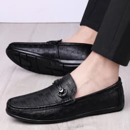 2026 New Black Loafers Men's Leather High Quality Designer Men's Shoes Leather Shoes Soft Sole Comfortable Casual Shoes Moccasin