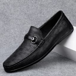 2026 New Black Loafers Men's Leather High Quality Designer Men's Shoes Leather Shoes Soft Sole Comfortable Casual Shoes Moccasin