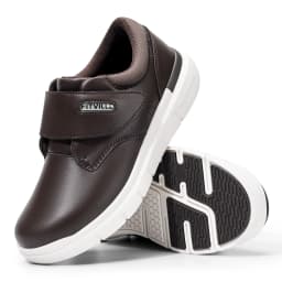 Fitville Extra Wide Men'S Shoes Leather Diabetic Walking Shoes For Elder Orthopedic Toes Swollen Feet Non-Slip With Arch Support