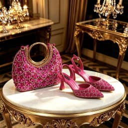 2026 INS Italian Design Elegant Green Rhinestone Pointed Toe High Heels & Handbag Set - Ideal for Weddings and Special Occasions