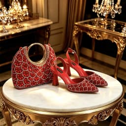 2026 INS Italian Design Elegant Green Rhinestone Pointed Toe High Heels & Handbag Set - Ideal for Weddings and Special Occasions
