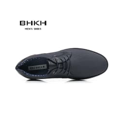 BHKH 2026 Genuine Leather Dress Shoes Comfy Men Casual Shoes Smart Business Work Office Lace-up Men Shoes