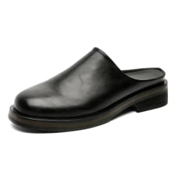 Loafers Height 5cm Leather Slippers Men's Summer Slip-on Shoes Business Casual Plus Size 38-46