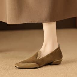 2026 New Trend Spring Genuine Cow Leather Loafers Women Brown Black Shoes Square Toe Retro Low Block Heels Office Ladies