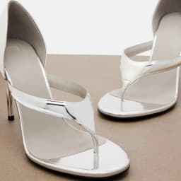 Shiny Patent Leather Cover Heels Flip Toe Sandals Sexy Pointed Toe Thin Heel Suede Custaomized New Arrivals Fashion Women Modern
