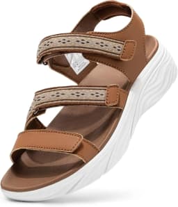 FitVille Wide Women'S Summer Sandals With Arch Support Lightweight Bohemian Casual Beach Wedge Sandals With Adjustable Strap