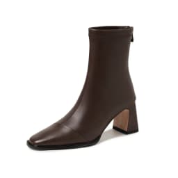 FEDONAS New Women Genuine Leather High Heels Ankle Boots Zipper Short Socks Boots Female Autumn Elegant Office Boots Boots