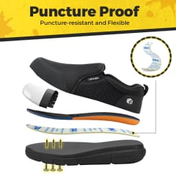 Fitville Wide Fit Mens Steel Toe Work Anti‑Smashing Anti‑Puncture Non‑Slip Safety Shoes For Construction Industrial Workplace