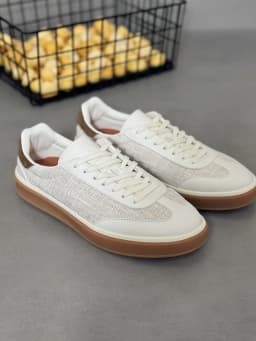 Summer Linen GAT Sneakers Vintage Old Money German Army Trainers White Genuine Leather Breathable Soft Casual Board Shoes