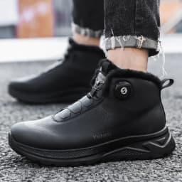 Men's Hiking Tide Cotton Boots Winter New Warm Plush Comfort Fashion Soft-Sole lightweight Outdoor Walking Running Sports Boots