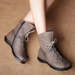 Explosive retro original leather short boots warm leather boots 2025 Spring and Autumn new low heeled women's boots