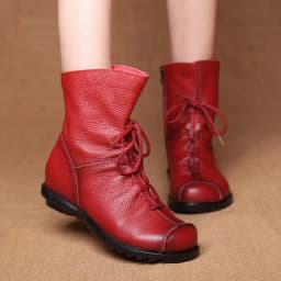 Explosive retro original leather short boots warm leather boots 2025 Spring and Autumn new low heeled women's boots