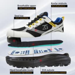 High-quality Work Sneakers For Men Safety Shoes European Standards Protective Shoes Puncture-Proof Steel Toe Shoes Work Boots