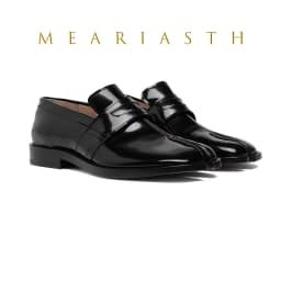 Tabi Loafers Men and Women Split Toe Thick Sole Casual Patent Leather Tabbi Black slip on Flats Chunky platform Mocassin shoes