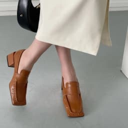 Comfortable Chunky-Heeled Women's Pumps Fashion Square-Toe Soft Leather Designer Loafers Ladies British-Style Office Formal Shoe