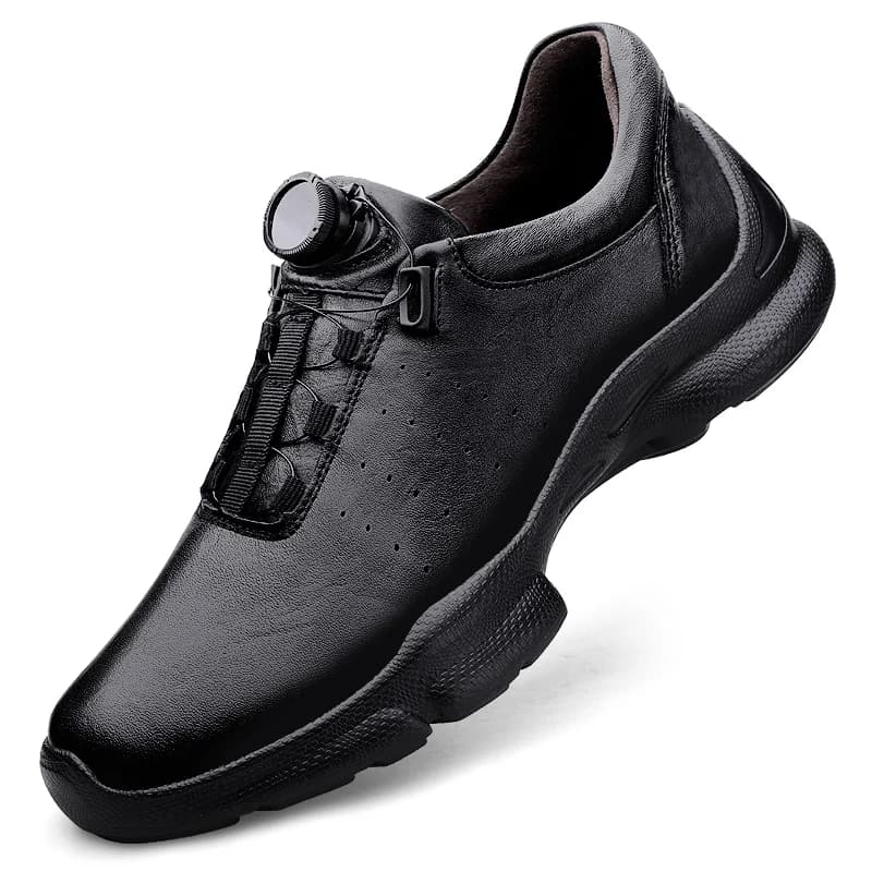 VIPOL Retro all-leather men's casual cowhide shoes, black sports shoes, top layer cowhide casual leather shoes