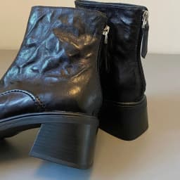Eilyken Spring Autumn Retro Ankle Boots Women Square Heel Back Zipper Shoes Designer Split Stitching Slim Short Booties