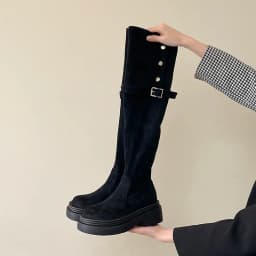 Winter Street Style Platform Sole Women Over The Knee Knight Boots Fold Two Ways Wear Shoes Female Silm Thigh High Booties