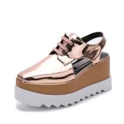 Women Casual Shoes Spring Lady Genuine Leather Casual Sneakers Running Sports Chunky Trainer Stars Breathable Platform Shoes