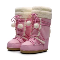 Pink Women Snow Boots Winter Female Boots Thick Outdoor Waterproof Non-slip Mid-calf Boots Fashion Warm Fur Woman Winter Shoes