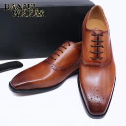 Men's Genuine Leather Oxford Shoes Brown & Black High-Quality Snake Print Lace-Up Business Dress Suit Wedding Shoes