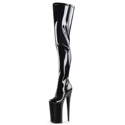 Gladiator 26 cm heels, sexy club pole dancing boots, 10 inches high, zipper open to the thigh boots