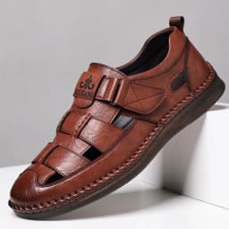 Summer High-quality Cowhide Sandals Classic Roman Sandals Outdoor Sneaker Beach Business Casual Shoes Men Water Trekking Sandals