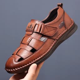 Summer High-quality Cowhide Sandals Classic Roman Sandals Outdoor Sneaker Beach Business Casual Shoes Men Water Trekking Sandals