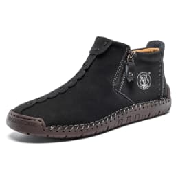 FLYLAND Men'S Fashion Vintage Classical Handmade Dress Boot Chukka Boot Daily Casual Work Office Shoe
