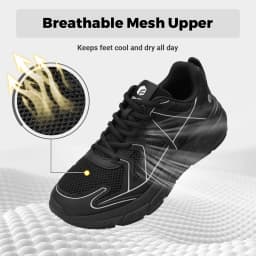 FitVille Mens Walking Shoes Wide Width Thicker Cushioning Sneakers Extra Wide Shoes for Men Bouncy Shoes Non Slip Workout Gym Athletic Sneakers