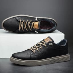 Italian Brand Black Genuine Leather Oxford Shoes UNISEX Casual Shoes Lace Up Flat Sneakers Luxury Shoes for Men Big Size: 36-47