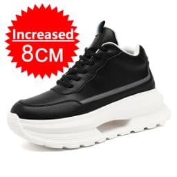 Luxury Elevator Shoes Men's Sneakers Height Increasing Invisible 6 8 10CM Heighten Sports Man Taller Lift White Thick Sole Shoes