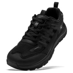 HOBIBEAR Unisex Wide Toe Walking Shoes Lace-Up Cross Trainers Outdoor Travel Artificial Leather Mesh Running Shoes